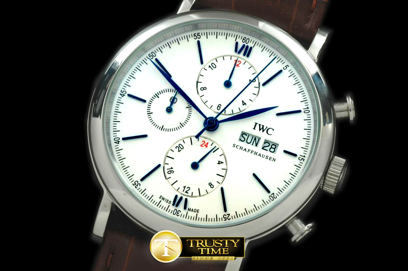 IWC0114A – Portofino Chrono SS/LE White Asian 21J Faux Chrono