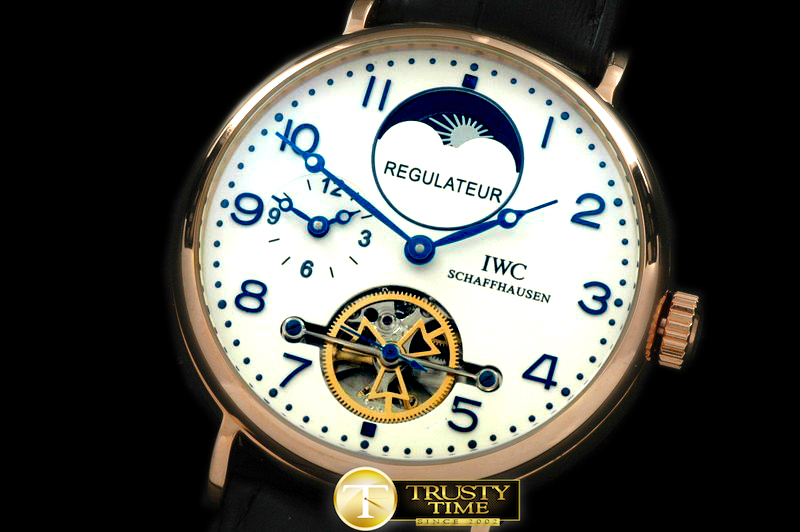 IWC0115A – Portugese Duo time Tourbillon RG/LE White Asia 21J
