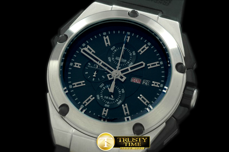 IWC0131A – Ingenieur Double Chrono SS/LE Black/Blue Jap Qtz