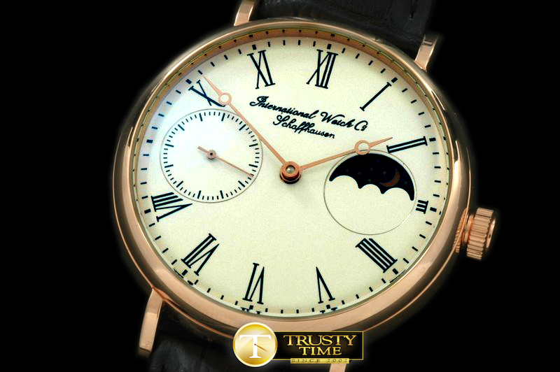IWC0140 – Vintage Portifino MoonPhase RG/LE White Asian 17J HW