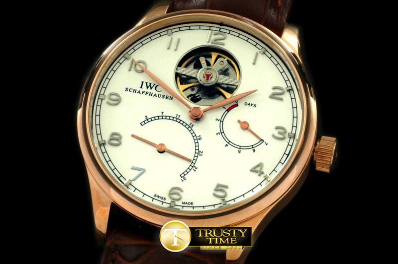 IWC0141 – Portifino Tourbillon RG/LE White Asian 17J HW