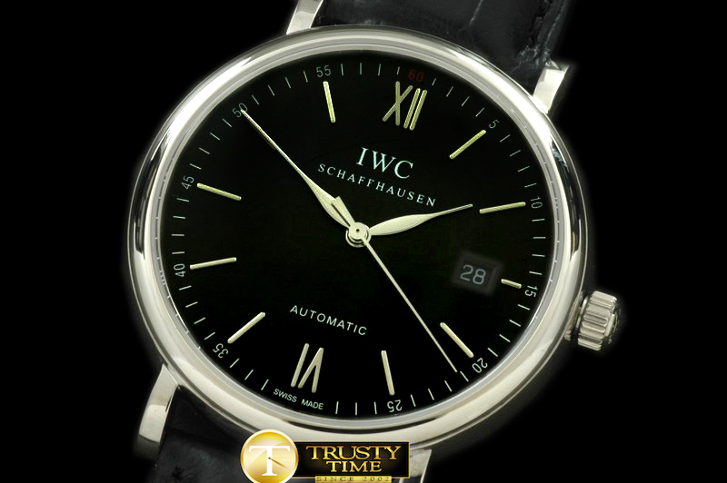 IWC0144B – Portofino Automatic SS/LE Black Asia 2892