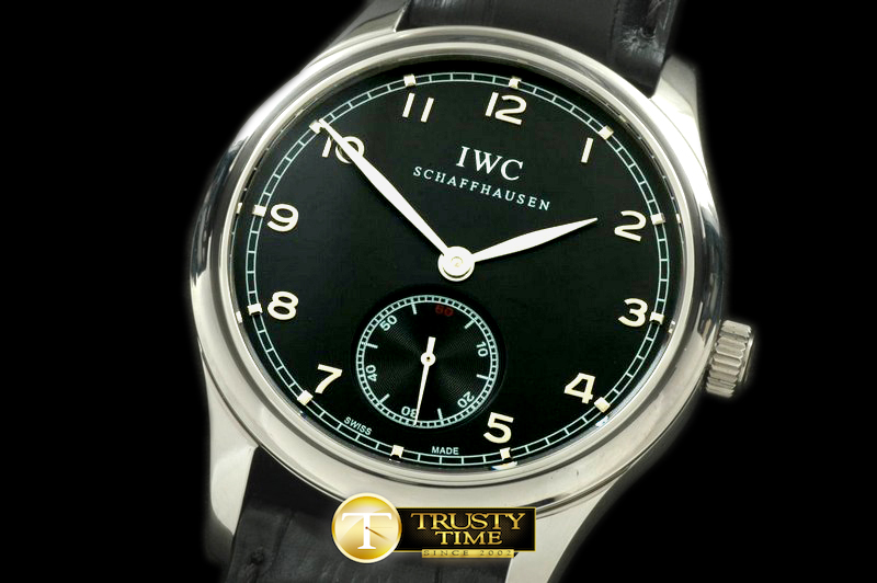 IWC0147B – Portugese Vintage Auto SS/LE Black Asian 2824 28800bp