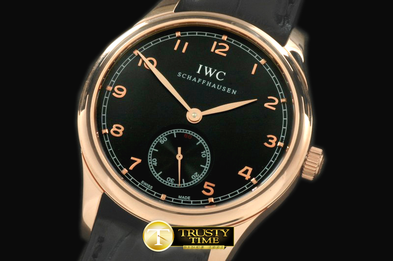 IWC0148A – Portugese Vintage Auto RG/LE Black Asian 2824 28800bp
