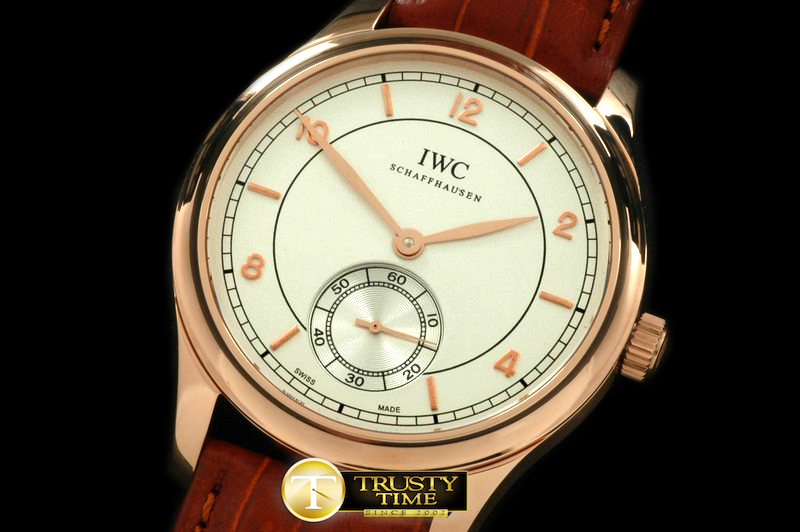 IWC0148C – Portugese Vintage Auto RG/LE White Asian 2824 28800bp