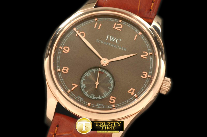 IWC0148E – Portugese Vintage Auto RG/LE Brown Asian 2824 28800bp