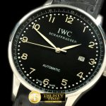 IWC0156A – Portugese Automatic SS/LE Black Num Asian 2813