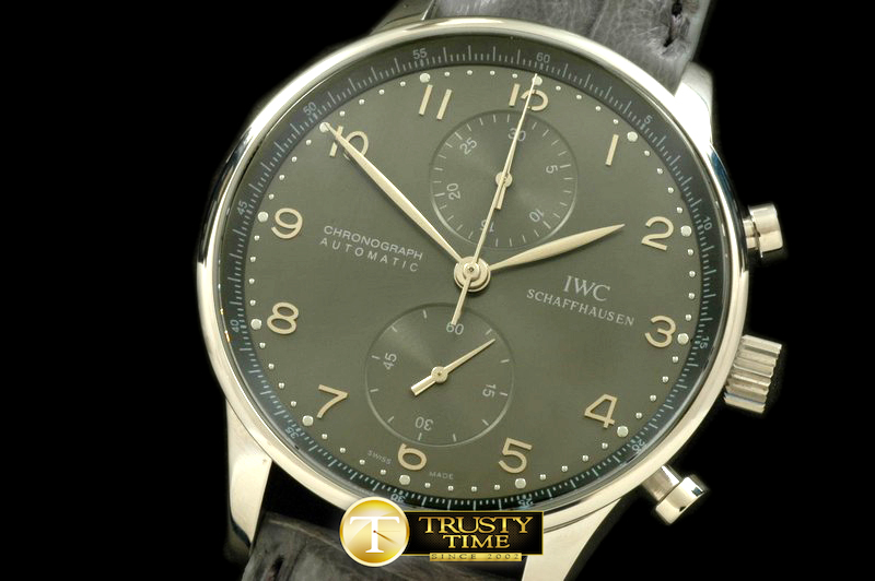 IWC0162 – Portuguese Chrono SS/LE Grey A-7750 New Improved