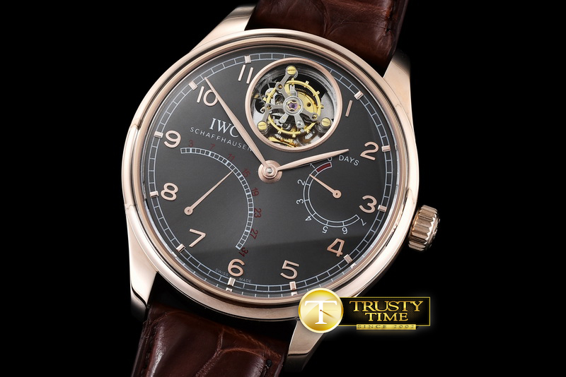 IWC0292 – Portugese Mystere Tourbillon RG/LE Grey Tourbillon