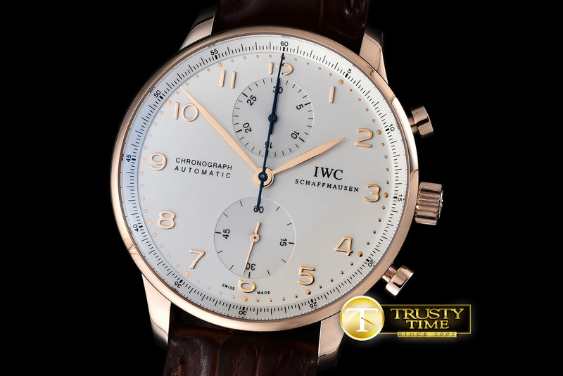 IWC0305 – Portuguese Chrono RG/LE Wht A-7750 New Improved