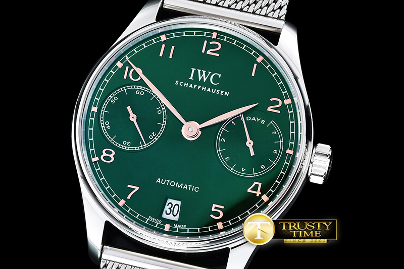 IWC0331B – Portugese 5007 SS/ME YLF Green RG A-52010