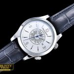 JL0103A – Master Memovax World Time SS/LE Silver Wht Asia 21J