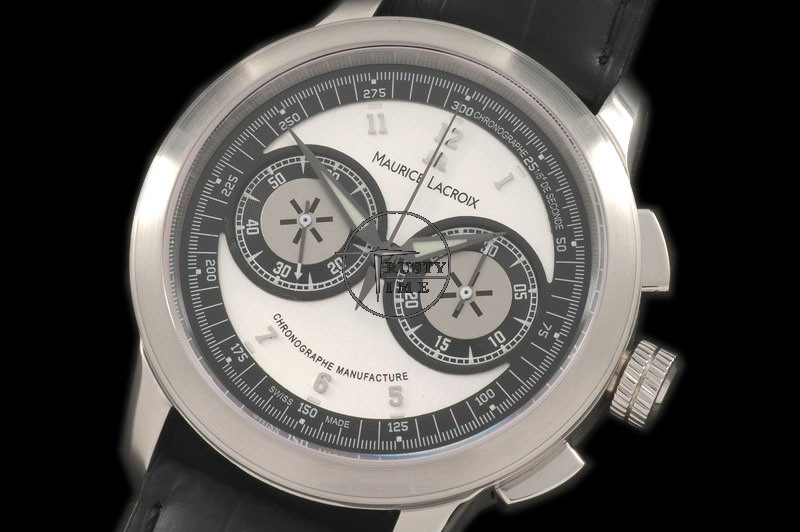 MAU001B – Masterpiece Chronographe SS/LE Wht – Venus Manual HW