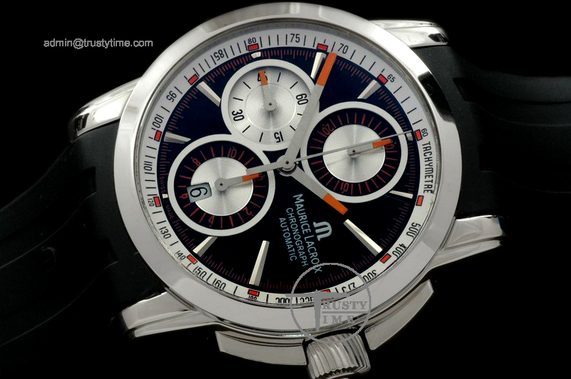 MAU003D – Pontos Chronograph SS/RU Blk/Wht A-7750 28800