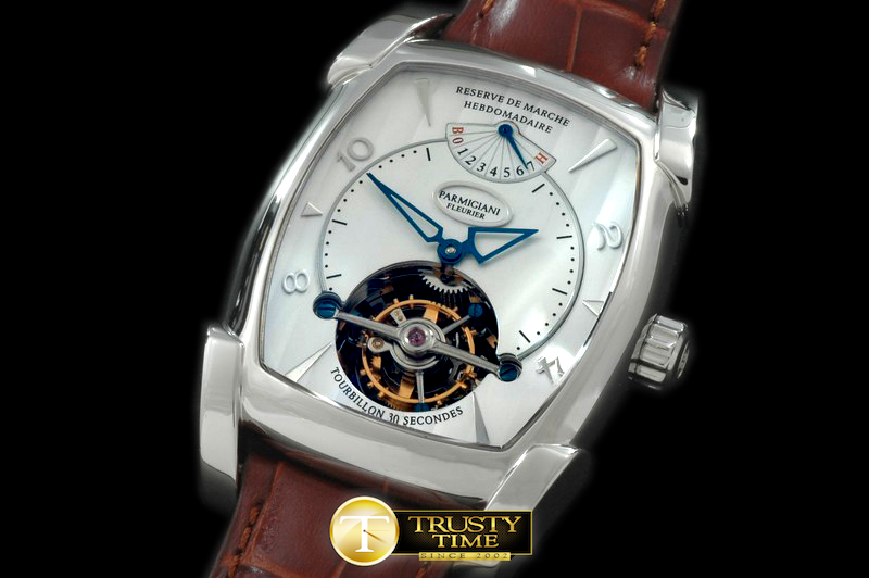 PAR005B – Forma XL Hebdomadarie Tourbillon SS/LE Wht Tourbillo