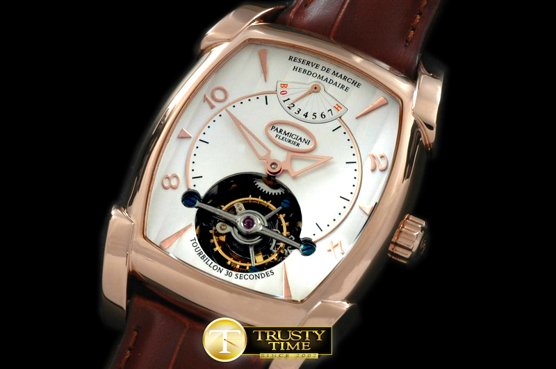 PAR006B – Forma XL Hebdomadarie Tourbillon RG/LE Wht Tourbillon
