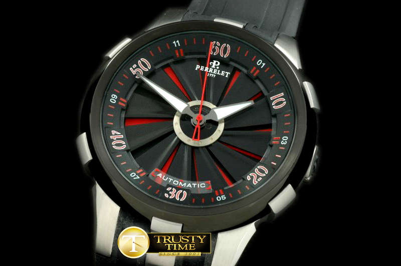 PER005 – Turbine XL SS/PVD/RU Blk/Red Asian 2813 Decorated