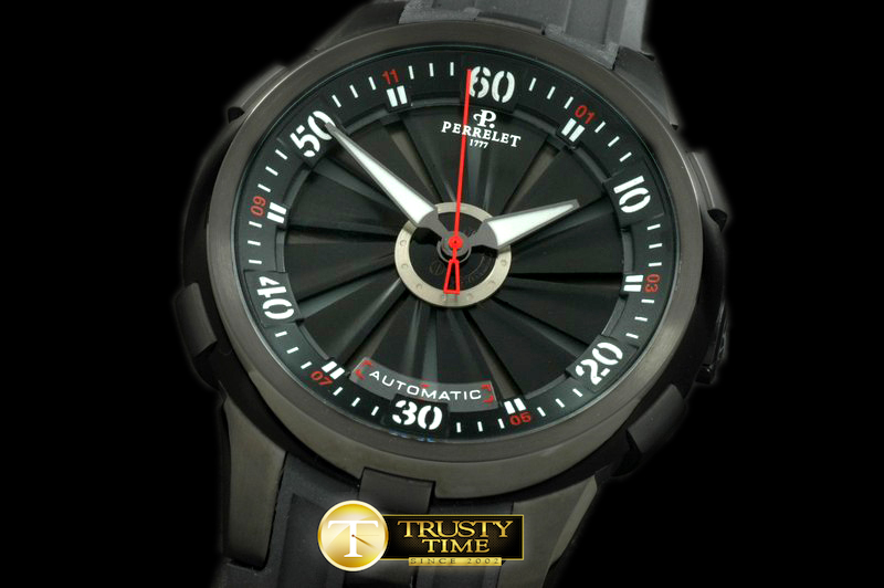 PER009 – Turbine XL PVD/RU Blk/Grey Asian 2813 Decorated