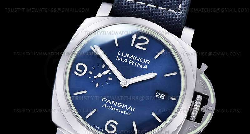 PN1117TNY – PAM1117 Lum. Marina Auto 44mm TI/NY Blue TTF P9010