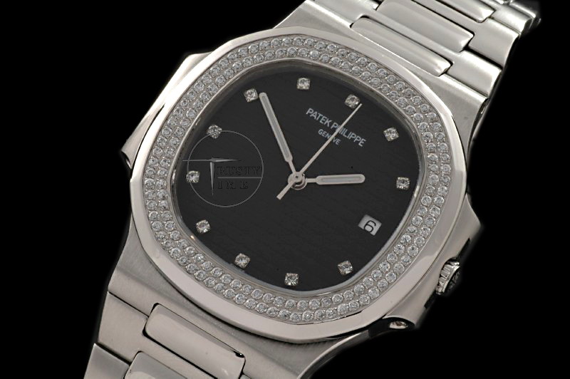 PP0045E – Nautilis Jumbo SS Blk Diam Dial Diam Bez – ETA 2824-2