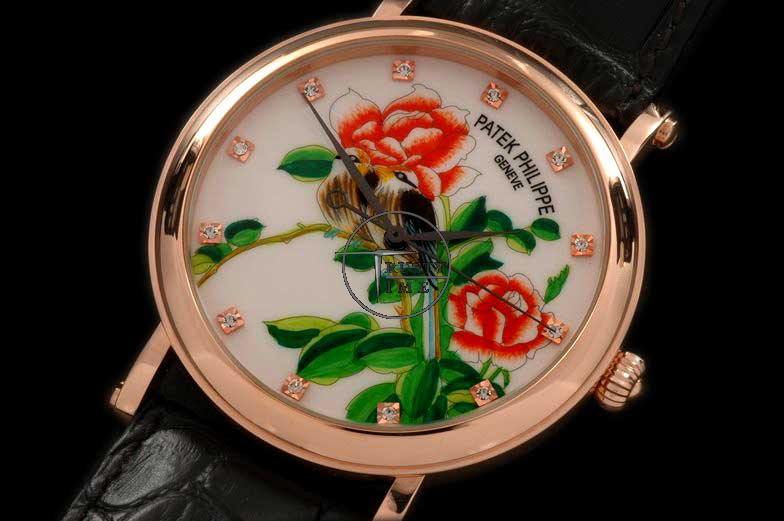 PP0059B – Calastrava RG/LE Porcelain Art Dial Asian Manual HW