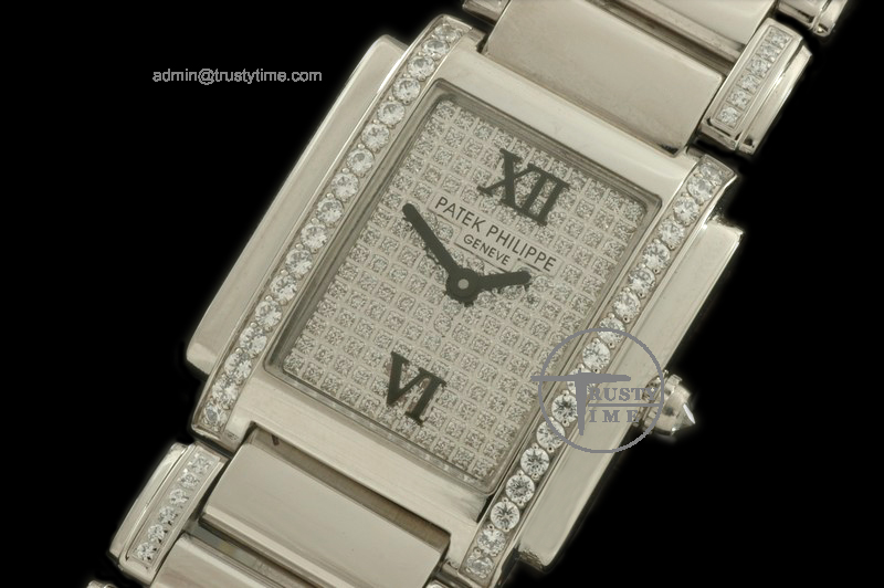 PP0060B – Ladies 24 Hrs SS Full Diamonds Dial/Bracelet Swiss Qtz