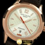 PP0104B – Calatrava Men RG/LE White Swiss Eta 2824-2
