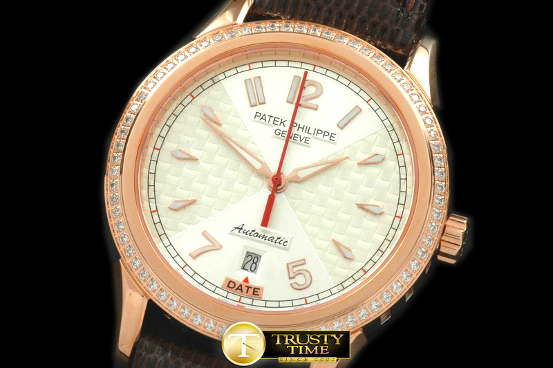 PP0104C – Calatrava Men RG/Diam/LE White Swiss Eta 2824-2