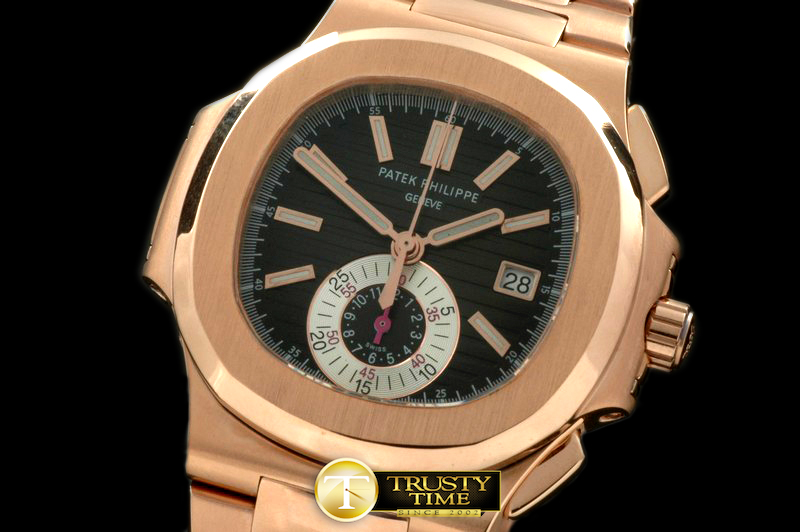 PP0139A – 5980 Nautilis Chrono RG/RG Black A-7750