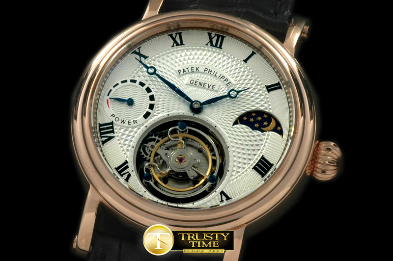 PP0142 – Jubilee Tourbillon MoonPhase/Reserve RG/LE White Tourbi
