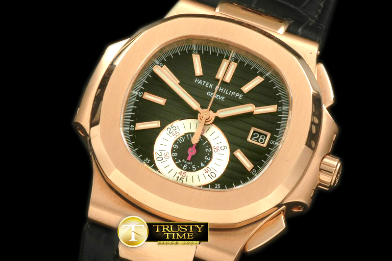 PP0147B – 5980 Nautilis Chrono RG/LE Black A-7750
