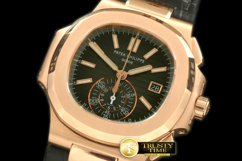 PP0147C – 5980 Nautilis Chrono RG/LE Black A-7750