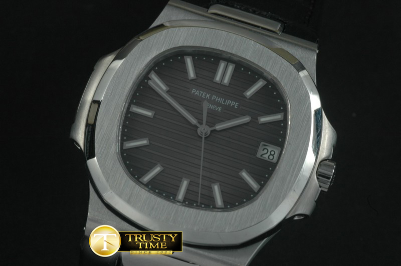 PP0148D – Nautilis Jumbo SS/LE L-Grey Miyota 9015