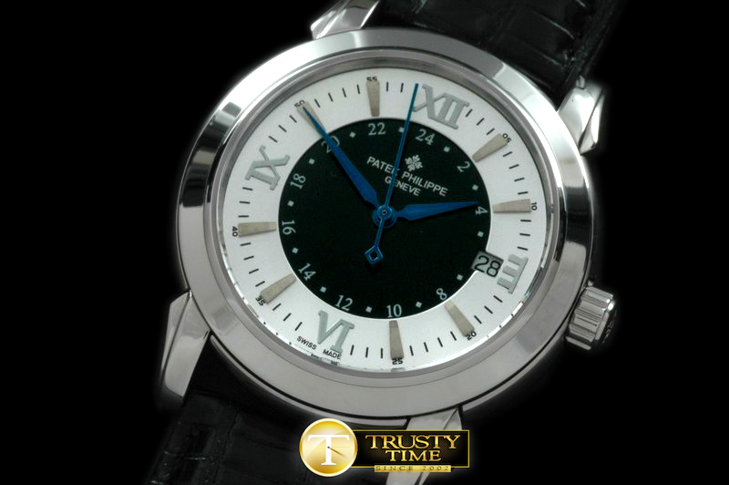 PP040B – Calastrava SS/LE White/Black Swiss Eta 2824-2