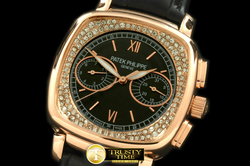 PP044C – Ladies Chrono 7071 RG/LE BlackAsian 2813