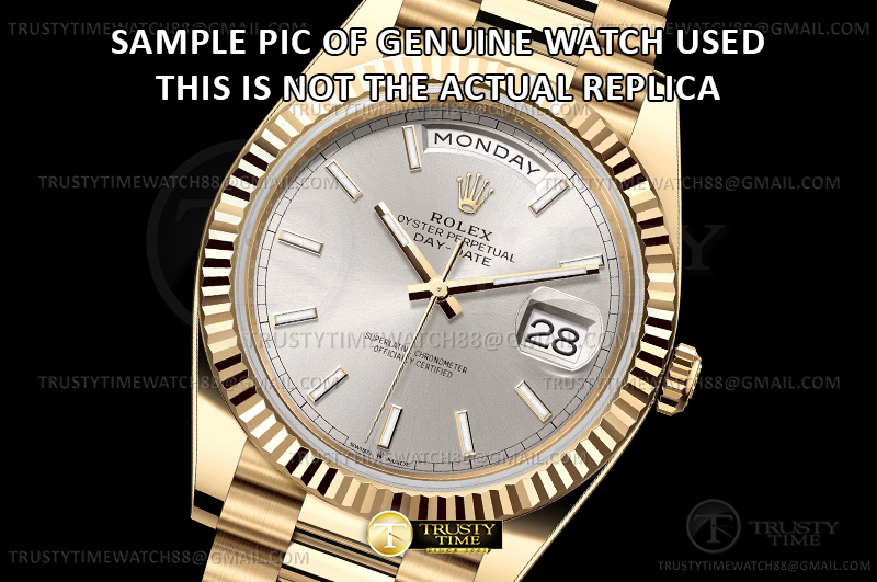 RDD0406C – DayDate 40mm Flt Wt YG/YG Silv/Stk QF V9 JH3255-FS