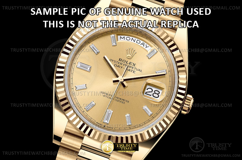 RDD0406J – DayDate 40mm Flt Wt YG/YG Gld/B.Dia QF V9 JH3255-FS
