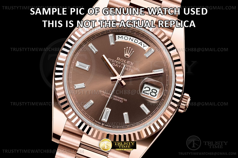 RDD0407G – DayDate 40mm Flt Wt RG/RG Brwn/B.Dia QF V9 JH3255-FS