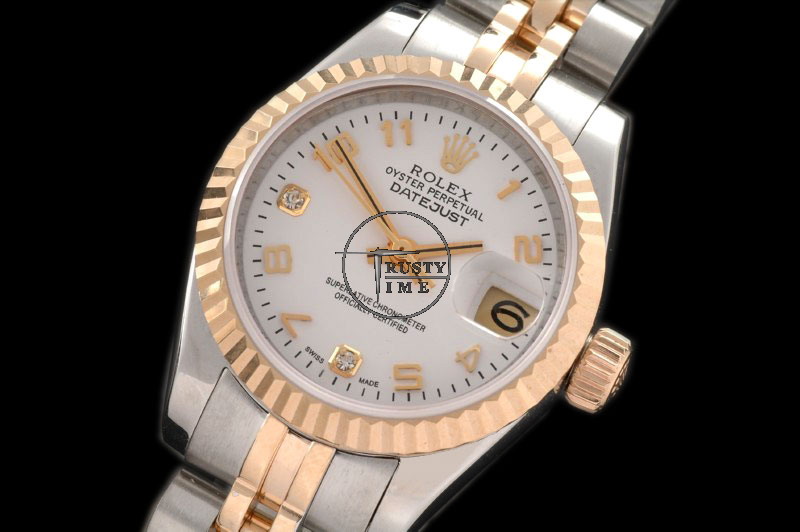 RDJLD0195 – DJ Ladies TT White Arabic Diam Jubil – Swiss 2671-2