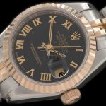 RDJLD0216 – Ladies TT Black Sunburst Roman Jubile – Swiss 2671-2