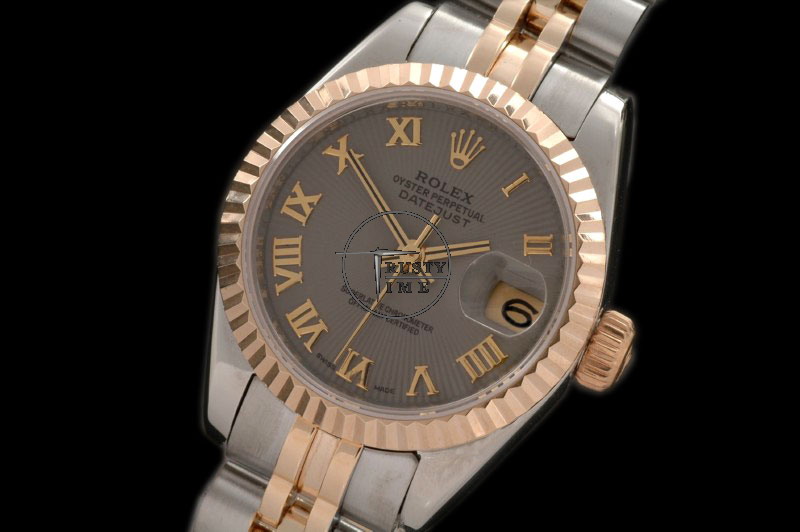 RDJLD0218 – Ladies TT Grey Sunburst Roman Jubile – Swiss 2671-2