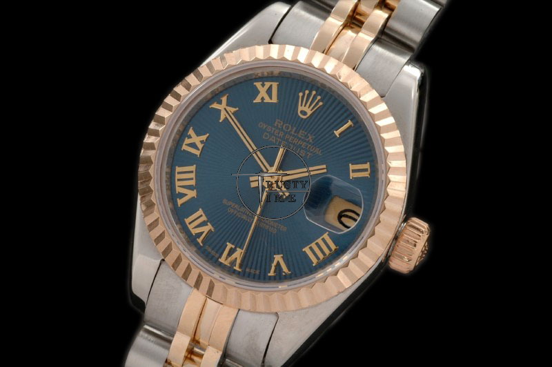 RDJLD0219 – Ladies TT Blue Sunburst Roman Jubile – Swiss 2671-2
