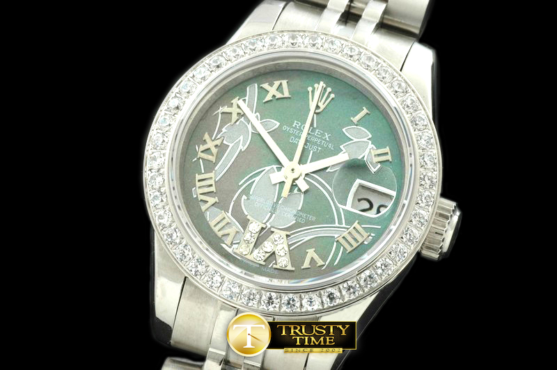 RDJLD0255B – 2011 Flora Jubilee/Diam SS M-Green Swiss Eta 2671-2