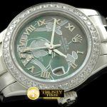 RDJLD0256B – 2011 Flora Pres/Diam SS M-Green Swiss Eta 2671-2