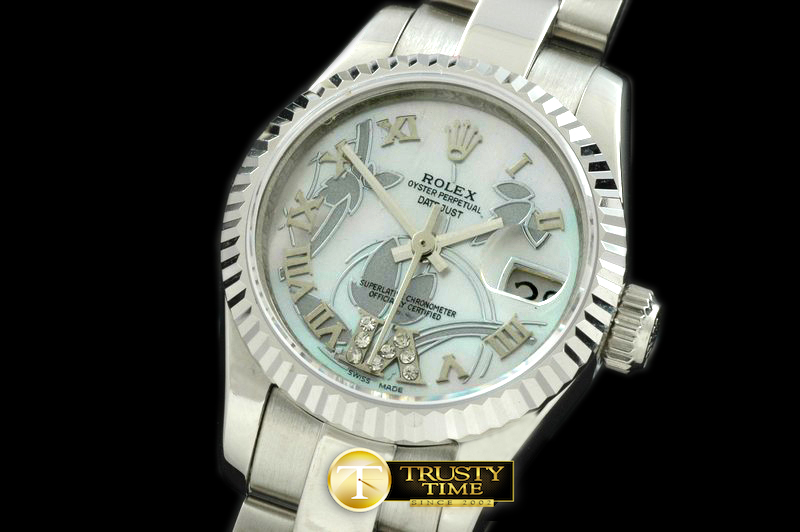 RDJLD0258A – 2011 Flora Oyster/Fluted SS P-White Swiss Eta 2671-