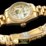 RDJLD0260A – 2011 Flora Pres/Fluted YG P-White Swiss Eta 2671-