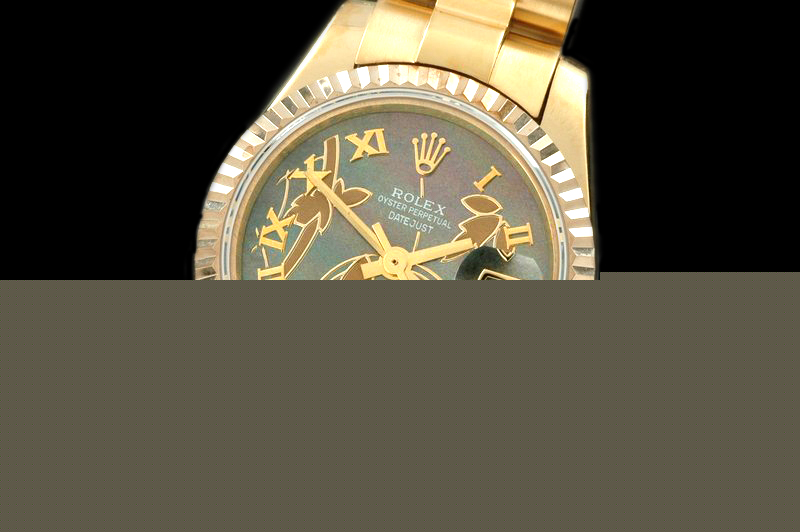RDJLD0260B – 2011 Flora Pres/Fluted YG M-Green Swiss Eta 2671-