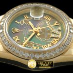 RDJLD0261B – 2011 Flora Pres/Diam YG M-Green Swiss Eta 2671-