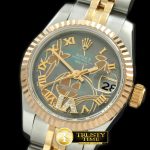 RDJLD0262B – 2011 Flora Jubilee/Fluted SS/YG M-Green Swiss Eta