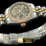 RDJLD0262B – 2011 Flora Jubilee/Fluted SS/YG M-Green Swiss Eta
